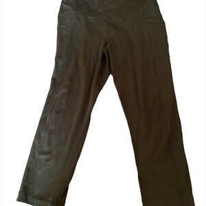 RBX Large Black Leggings with Pockets (Mid Calf)